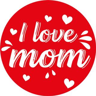 Onderzetter multi karton 60x Onderzetters I love mom Moederdag