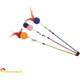 Katten hengel ZOLUX - Kattenhengel mét pompon assorti 5,5X5,5X54 CM 3336025807087 8719324901673
