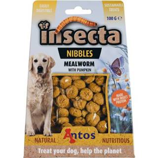 👉 Antos Insecta Nibbles Meelworm 100 g - Hondensnacks - Meelworm&Pompoen