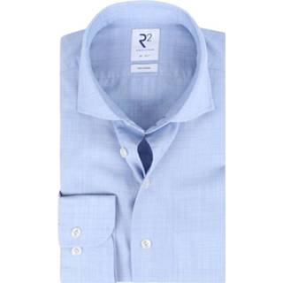 👉 Blauw wol me e male R2 Overhemd Melange Lichtblauw 8719282874361 2900056944045