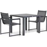 👉 Tuinset aluminium antracite dining sets grijs-antraciet Lifestyle Delgada/Pallazo 90cm 3-delig 7423616623648