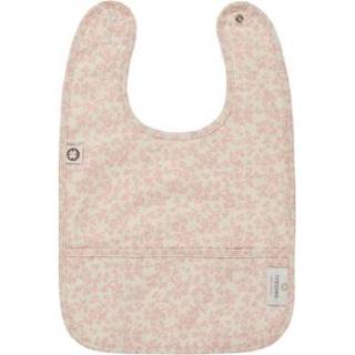 👉 Slab rose biologisch katoen meisjes Noppies Slabbetje Botanisch Misty 8719788634896