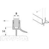Draaideur transparant Sealskin afdichtprofiel TSS-001 1000 hg t.b.v. onderzijde en pendeldeur 6-8mm 8717821139322