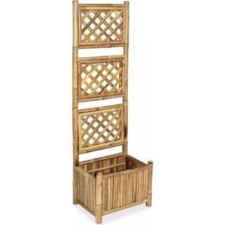 👉 Plantenbak bamboe VidaXL verhoogd met rek 40cm 8718475576792