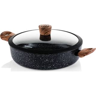 👉 Hapjespan zwart aluminium Westinghouse 28 Cm Black Marble Wood 4895218311248
