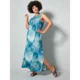 👉 Jersey jurk batik vrouwen met brede bandjes blauw wit Angel of Style Jadegroen/Lichtblauw/Wit 4055707968982