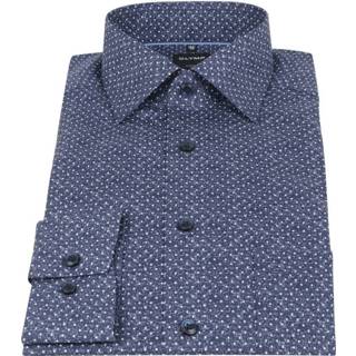 👉 Over hemd duurzaam stippen male donkerblauw blauw OLYMP Overhemd Luxor MF 4063402730001 2900045115029
