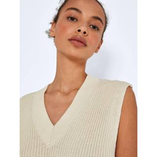👉 Gebreide jurk katoen l vrouwen beige 'Una' 5715215825816