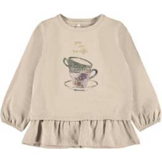 👉 Name it Shirt met lange mouwen Nmfsafi White pet Grijs