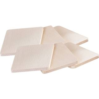 👉 Onderzetter beukenhout 16x Vierkante onderzetters van 10 x 8 cm