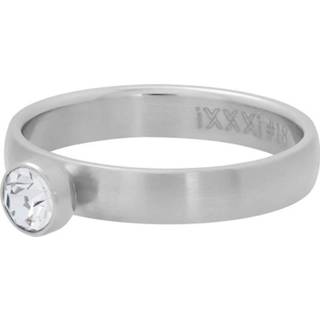 👉 IXXXi Vulring Zirconia 1 Stone Crystal Matt Zilver | Maat 17