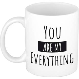 👉 Koffiemok wit volwassenen You are my everything cadeau / theebeker 300 ml