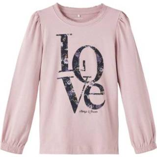 👉 Shirt katoen mix meisjes Name it Lang Mouw Nmfsol Mauve Shadow 5715208455846