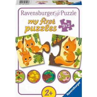 👉 Puzzel kinderpuzzels My First - Dieren En Hun Kleintjes (9x2 stukjes) 4005556031238