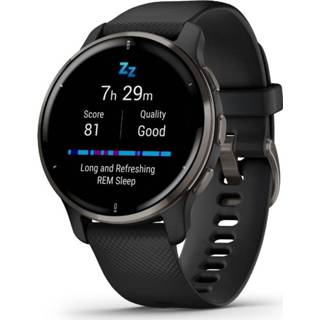 👉 Smartwatch zwart steel Garmin Venu 2 Plus Slate Stainless and Black, AMOLED GPS 010-02496-11