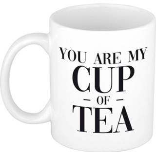 Koffiemok wit volwassenen You are my cup of tea cadeau / theebeker 300 ml