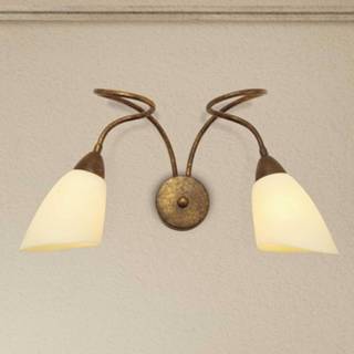👉 Wandlamp antiek-bruin 2-lichts Alessandro