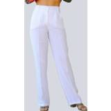 👉 Strand broek linnen effen makkelijk te combineren vrouwen wit Strandbroek Alba Moda 4055706860805