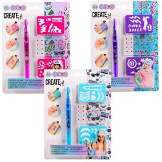 👉 Tattoo active Create It Geurpen + Diamantjes en Sjablonen Assorti Display 12 Stuks 8712916092681 7531669913859