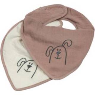 👉 Meisjes roze Be 's Collection mousseline kwijlslabbetje 2-Pack Oud 4038148500706