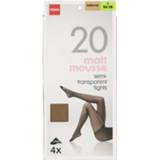 👉 Panty's polyamide vrouwen naturel HEMA 4-pak Mat Halfdoorschijnend 20 Denier (naturel) 8716618167302 8716618167326 8716618167319 8716618167296