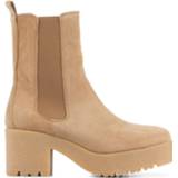 👉 Enkel laarzen vrouwen camel damesschoenen leer Unisa Dames leren enkellaarsjes krust - 41 8719656889137