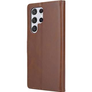 👉 Portemonnee bruin Shieldcase Samsung Galaxy S22 Ultra wallet case (bruin) 8720626977044
