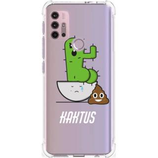 👉 Bumper hoesje Motorola Moto G30 | G20 G10 Stevig Cactus Poo 8720632145420
