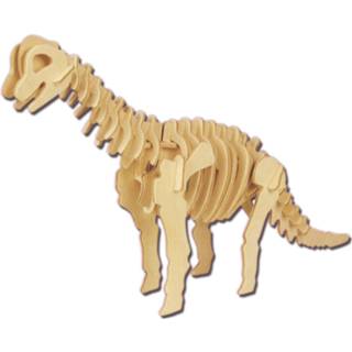 👉 Puzzel houten kinderen 3D brachiosaurus dinosaurus 23 cm