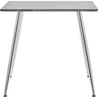 👉 Eettafel zilverkleurig MDF active 80,5x80,5x73 cm betonkleurig en 8719883801728