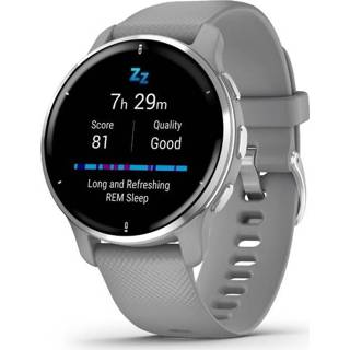 👉 Smartwatch zilver grijs Garmin Venu 2 Plus Silver and Powder Gray, AMOLED GPS 010-02496-10