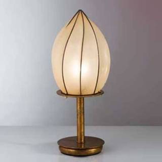 👉 Tafellamp amber POZZO met scavo-glas, 48 cm