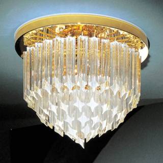 👉 Plafond lamp kristal a++ helder 24 K vergulde kristallen plafondlamp Punta