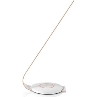 👉 Bureaulamp wit aluminium warmwit a+ C USB-poort TRAE Pia OLED bureaulamp,