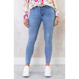 👉 Skinnyjeans blauw vrouwen Skinny Jeans High Waist Damaged Light Blue 2613175766558