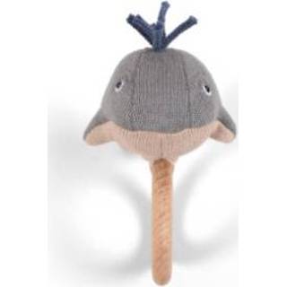 👉 Rammelaar biologisch katoen grijs meisjes Filibabba Activity Toy Willi de walvis 5712804016488