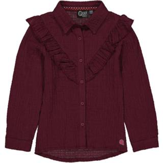 👉 Blous kastanjebruin rood meisjes Quapi blouse - Maleen Maroon 8719226354522