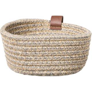 Mand katoen groot mannen Mandje - naturel 18x8 cm 8716963141460