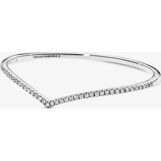 👉 Bedel vrouwen clear PANDORA Sprankelende Wishbone Bangle, Bedels & Armband, Cubic Zirconia, clear, 597837CZ-3