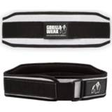 👉 Riem zwart wit l active vrouwen Gorilla Wear 4 Inch Dames Lifting Belt - / 8720604455045