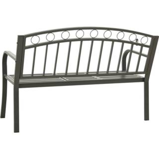👉 Tuinbank grijs staal active met tafeltje 125 cm 8720286107058
