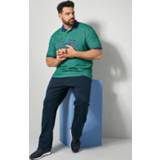 👉 Poloshirt groen katoen geruit mannen met borstzakje Boston Park Rookblauw/Lichtgroen 4055707749734