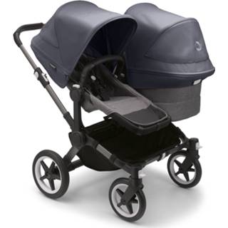 👉 Kinderwagen graphite grijs blauw active kinderen Bugaboo Donkey5 Duo - Graphite/Grey Melange Stormy Blue 2500001494535