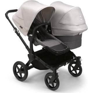 👉 Kinderwagen zwart grijs wit active kinderen Bugaboo Donkey5 Duo - Black/Grey Melange Misty White 2500001494719