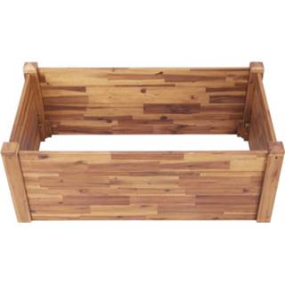 👉 Plantenbak active acaciahout verhoogd 110x60x44 cm massief 8719883744025