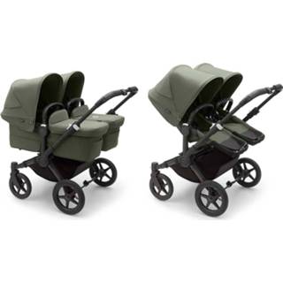 👉 Zwart donkergroen active Bugaboo Donkey5 Compleet - Black/Forest Green/Forest Green Twin 2500001495099