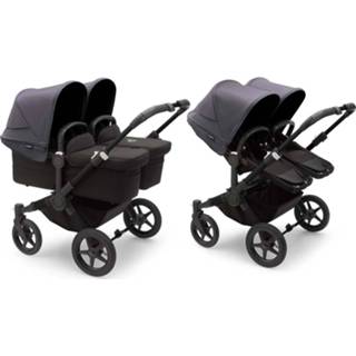 👉 Kinderwagen zwart blauw active kinderen Bugaboo Donkey5 Twin - Black/Midnight Black Stormy Blue 2500001494887