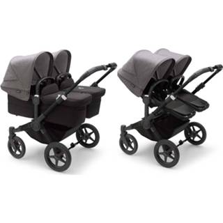 👉 Kinderwagen zwart grijs active kinderen Bugaboo Donkey5 Twin - Black/Midnight Black Grey Melange 2500001494870