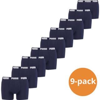 👉 Boxershort katoen m unisex blauw Puma Boxershorts Everyday Navy 9-pack-M 5901453732546