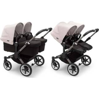 👉 Kinderwagen graphite zwart wit active kinderen Bugaboo Donkey5 Twin - Graphite/Midnight Black Misty White 2500001494788